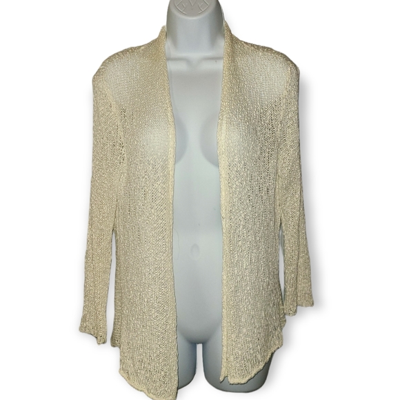 Eileen Fisher lightweight draped cardigan - Picture 1 of 7